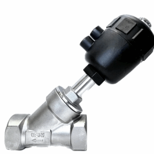 Válvula Pneumática Angular 1.1/4" NF Aço Inox 304